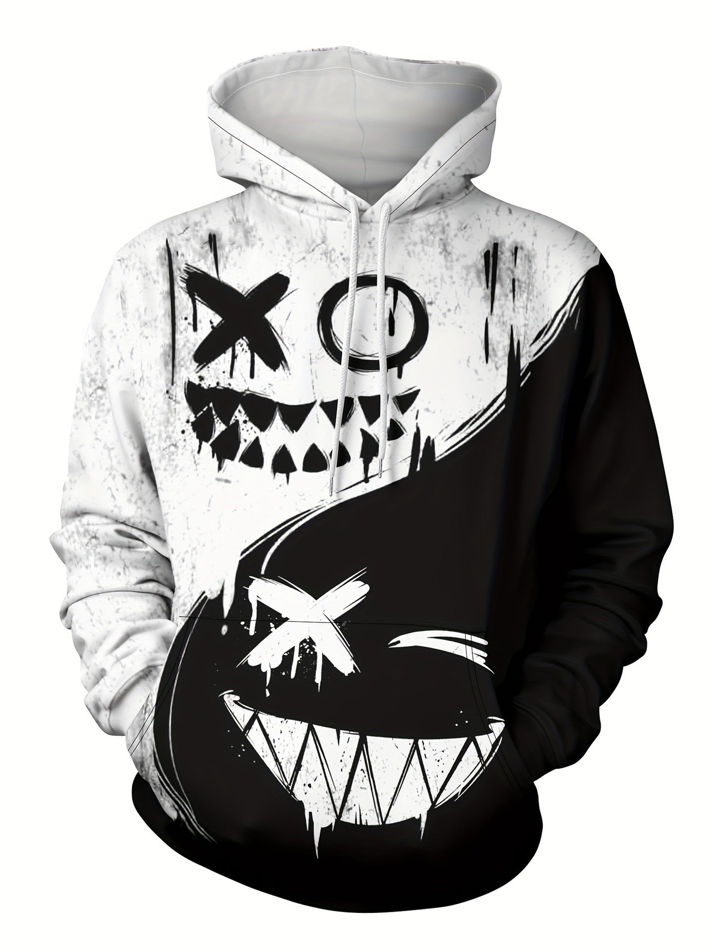 Autumn And Winter Long Sleeve Hooded 3D Digital Sweater