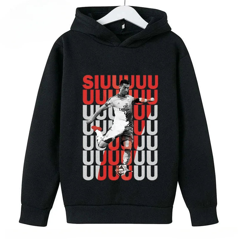 Brand Children's Clothing Casual Kid's Hoodie Spring and Autumn Sports Sweatshirt for Boys and Girls Ronaldo Printed Pullover