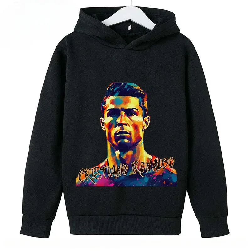 Brand Children's Clothing Casual Kid's Hoodie Spring and Autumn Sports Sweatshirt for Boys and Girls Ronaldo Printed Pullover