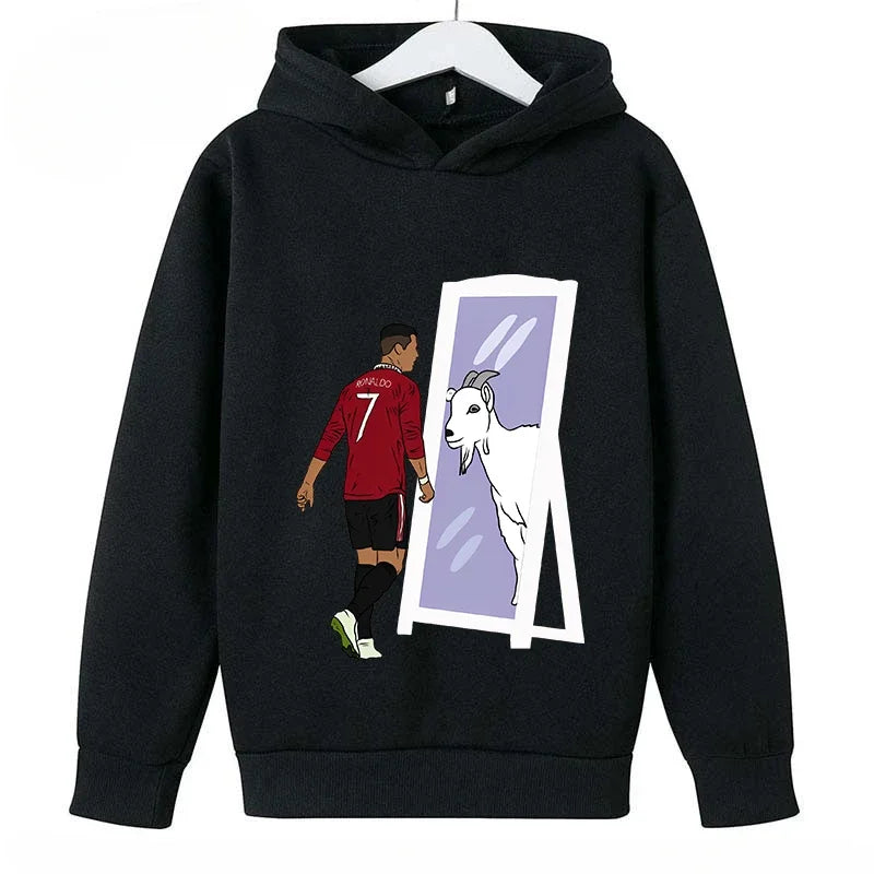 Brand Children's Clothing Casual Kid's Hoodie Spring and Autumn Sports Sweatshirt for Boys and Girls Ronaldo Printed Pullover