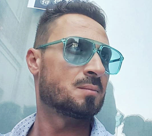 New Double Beam Big Frame Sunglasses For Men